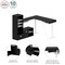 Bestar Bestar Viva 72W L-Shaped Standing Desk with Credenza and Shelving Unit in black 19851-18 - alternate 3